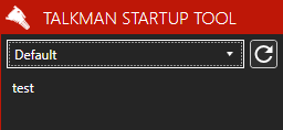 Talkman Startup Tool Select Site