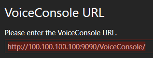 Talkman Startup Tool VoiceConsole URL