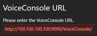 Talkman Startup Tool VoiceConsole URL Talkman Startup Tool VoiceConsole URL