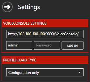 Talkman Startup Tool Settings Menu Talkman Startup Tool Settings Menu