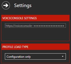 Talkman Startup Tool Settings Menu Talkman Startup Tool Settings Menu
